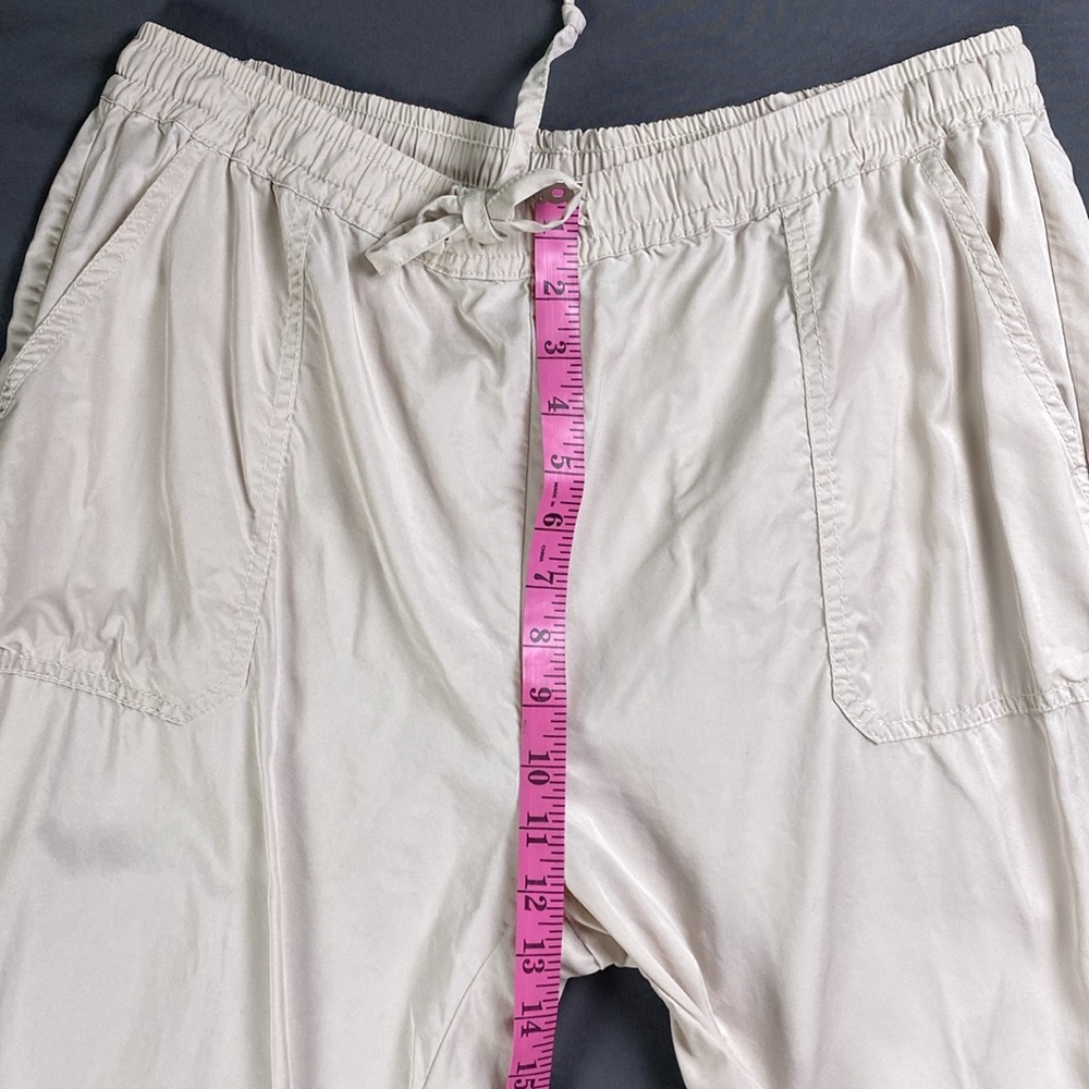 Magaschoni Cream Lightweight Wide Leg Pants with Pockets Casual Size L - Picture 5 of 10
